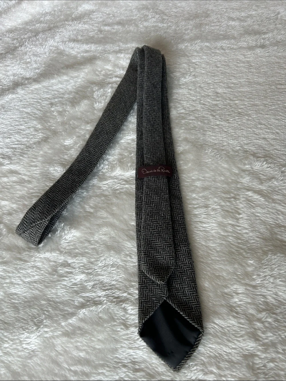 Oscar de la Renta Wool Tie | Gray And Black